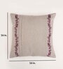 Brown Striped Blended Cotton 16 x 16 Inches Cushion Cover