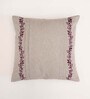 Brown Striped Blended Cotton 16 x 16 Inches Cushion Cover
