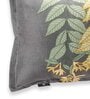Grey Cotton Blend Florals 28x18 inches Pillow Covers (Pack Of 2)