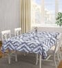 Graphic (72x52) Grey & White Cotton Blend Table Cloth