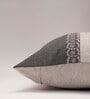 White Striped Cotton Blend 12 x 22 Inches Cushion Cover