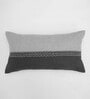 White Striped Cotton Blend 12 x 22 Inches Cushion Cover