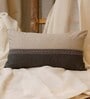 White Striped Cotton Blend 12 x 22 Inches Cushion Cover