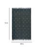 Grey Cotton Block Printed Hand Woven 6 x 4 Feet Dhurrie