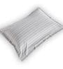 Grey Cotton 210TC Striped Set of 2 Pillow Covers
