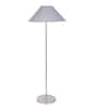 Grey Cotton Coolie Shade Floor Lamp Steel Base (13X13X55