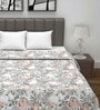 Grey Cotton Floral 120 GSM Double Dohar