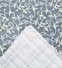 Grey Cotton Floral 144 TC  Double Bed Dohar