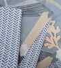 Grey Cotton Floral 300 Gsm Double Bed Reversible Comforter