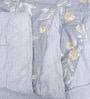 Grey Cotton Floral 350 GSM Double Bed Reversible Quilted Comforter