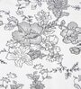 Grey Cotton Floral 9Ft Light Filtering Eyelet (Set Of 2) Long Door Curtains