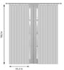 Grey Cotton Floral 9Ft Light Filtering Eyelet (Set Of 2) Long Door Curtains