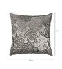 Floral Pattern Cotton Grey Cushion Cover 16 x 16 inches