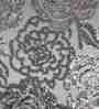 Floral Pattern Cotton Grey Cushion Cover 16 x 16 inches