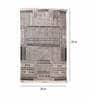 Grey Cotton Geometric 3x2 Hand Woven Dhurrie