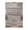 Grey Cotton Geometric 3x2 Hand Woven Dhurrie