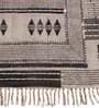 Grey Cotton Geometric 3x2 Hand Woven Dhurrie