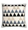 Grey Geometric Cotton 16 x 16 Inches Cushion Covers (Set of 2)