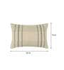 Green Woven Cotton 24 x 16 Inches Cushion Cover