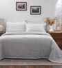 Grey Cotton Geometric Print 110 GSM Double Bed Quilt