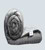 Grey Cotton Geometrical 150 GSM Double Bed Comforter