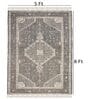 Grey Cotton 5 ft X 8 ft Hand Woven Dhurrie
