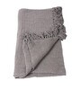 Grey Solid Cotton 56x66 Inches Sofa Throw