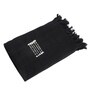 Black Cotton Luxury Slub 50 x 60 Inch Throw