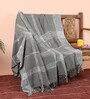 Grey Cotton Pattern 56 x 66 Inch Throw