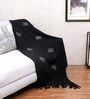 Black Cotton Luxury Slub 50 x 60 Inch Throw