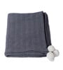 Grey Cotton Pattern 61 x 66 Inch Throw