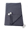 Grey Cotton Pattern 61 x 66 Inch Throw