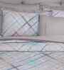 Grey Cotton Polyester Geometric Print 121 GSM Double Bed Quilt