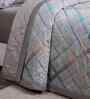 Grey Cotton Polyester Geometric Print 121 GSM Single Bed Quilt