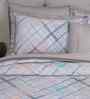 Grey Cotton Polyester Geometric Print 121 GSM Single Bed Quilt