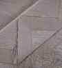 Grey Cotton Polyester Solid & Self Design 145 GSM Double Bed Quilt