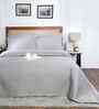 Grey Cotton Polyester Solid 100 GSM Double Bed Quilt