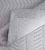 Grey Cotton Polyester Solid 100 GSM Double Bed Quilt