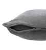 Grey Cotton Polyester Solid 12x12 inches Square Cushion Cover