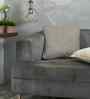 Grey Cotton Polyester Solid 16x16 inches Square Cushion Cover
