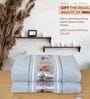 Grey Cotton Printed  460 GSM Bath Towels Pack of 2