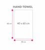 Grey Cotton Printed  460 GSM Hand Towels Pack of 2