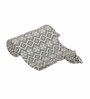 Grey Cotton Woven Pattern 68 X 52 Inch Throw