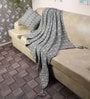 Grey Cotton Woven Pattern 68 X 52 Inch Throw