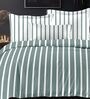 Green Cotton Pritned 300TC Super King Bedsheet with 2 Coordinate Pillow Covers