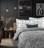 Grey Cotton 210TC Printed All Weather Double 150GSM Bedding Set 1 Comforter 1 Bedsheet 2 Pillow Covers
