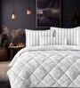 Grey Cotton 210TC Printed All Weather Double 150GSM Bedding Set 1 Comforter 1 Bedsheet 2 Pillow Covers