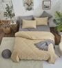 Brown Cotton 210TC Solid Plain Heavy Winter Double 400GSM Bedding Set 1 Comforter 1 Bedsheet 2 Pillow Covers