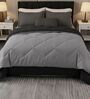 Grey Cotton 210TC Solid Plain Heavy Winter Double 400GSM Reversible Comforter