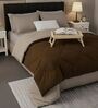 Brown Cotton 210TC Solid Plain Heavy Winter Double 400GSM Reversible Comforter
